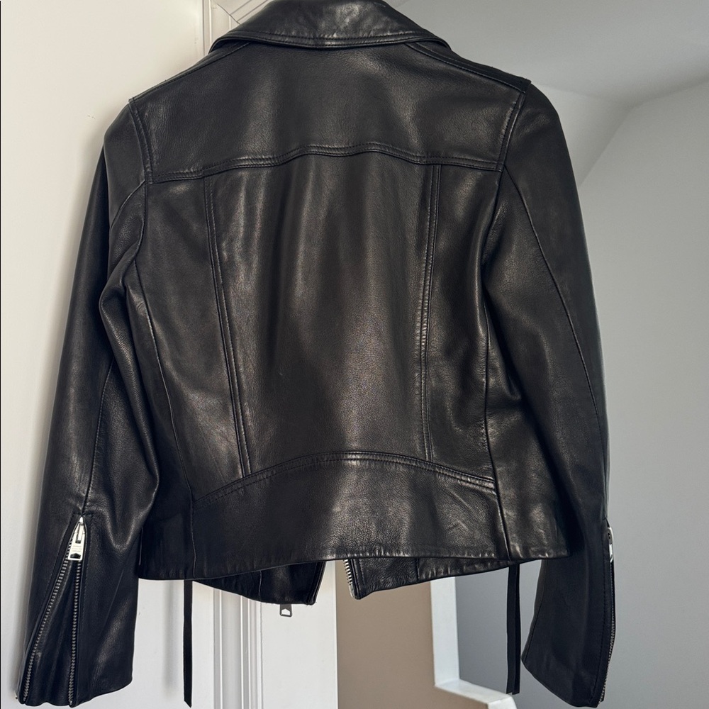ALLSAINTS. NEW Dalby Slim Fit Leather Biker Jacket - Picture 7 of 13